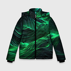 Зимняя куртка для мальчика Зеленая абстракция