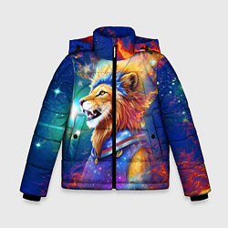 Зимняя куртка для мальчика Космический лев - неоновое свечение