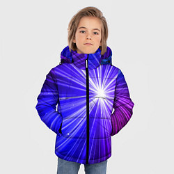 Куртка зимняя для мальчика Космическое свечение, цвет: 3D-черный — фото 2