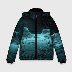 Куртка зимняя для мальчика Space landscape - vaporwave, цвет: 3D-светло-серый