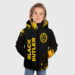Куртка зимняя для мальчика Black Butler - gold gradient: надпись, символ, цвет: 3D-черный — фото 2
