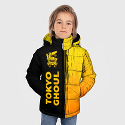 Куртка зимняя для мальчика Tokyo Ghoul - gold gradient: по-вертикали, цвет: 3D-черный — фото 2
