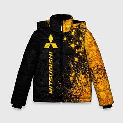 Куртка зимняя для мальчика Mitsubishi - gold gradient: по-вертикали, цвет: 3D-черный
