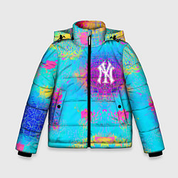Куртка зимняя для мальчика New York Yankees - baseball team - logo, цвет: 3D-черный