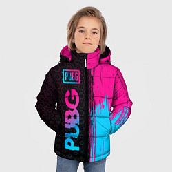 Куртка зимняя для мальчика PUBG - neon gradient: по-вертикали, цвет: 3D-черный — фото 2