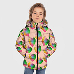 Куртка зимняя для мальчика Цветной листик, цвет: 3D-черный — фото 2