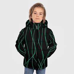 Куртка зимняя для мальчика Чёрный с линиями, цвет: 3D-черный — фото 2