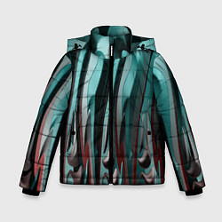 Куртка зимняя для мальчика Металлический рельеф, цвет: 3D-черный