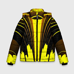 Зимняя куртка для мальчика Черно-желтые мотивы