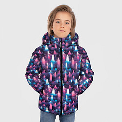 Куртка зимняя для мальчика Привидения в облачном городе, цвет: 3D-красный — фото 2