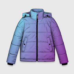 Куртка зимняя для мальчика Градиент - слива в небе, цвет: 3D-светло-серый