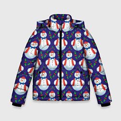 Зимняя куртка для мальчика Милые снеговики - зимний узор