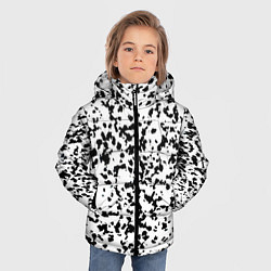 Куртка зимняя для мальчика Пятнистый чёрно-белый паттерн, цвет: 3D-черный — фото 2