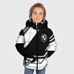 Куртка зимняя для мальчика Bmw sport geometry, цвет: 3D-светло-серый — фото 2