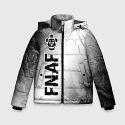 Куртка зимняя для мальчика FNAF glitch на светлом фоне по-вертикали, цвет: 3D-черный