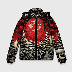 Зимняя куртка для мальчика Новогодний лес