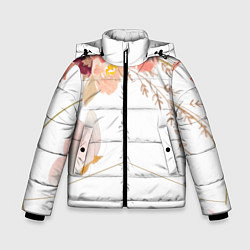 Куртка зимняя для мальчика Make love - not war, цвет: 3D-красный