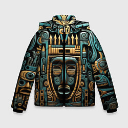Зимняя куртка для мальчика Орнамент с маской в египетском стиле
