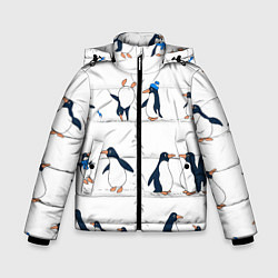 Зимняя куртка для мальчика Семейство пингвинов на прогулке