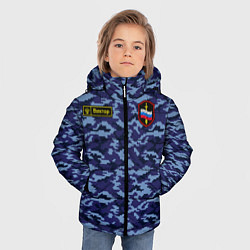 Куртка зимняя для мальчика Камуфляж синий - Виктор, цвет: 3D-красный — фото 2