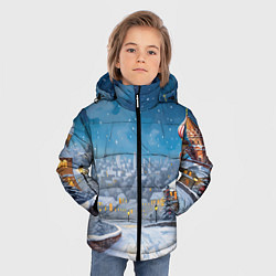 Куртка зимняя для мальчика Москва новый год, цвет: 3D-черный — фото 2