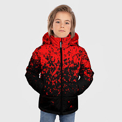 Куртка зимняя для мальчика Красно-чёрный переход, цвет: 3D-черный — фото 2