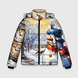 Зимняя куртка для мальчика Снеговик новый год