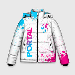 Зимняя куртка для мальчика Portal neon gradient style вертикально