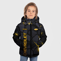 Куртка зимняя для мальчика Chevrolet - плиты с эффектом свечения, цвет: 3D-черный — фото 2