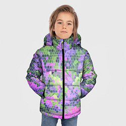 Куртка зимняя для мальчика Разноцветный витраж, цвет: 3D-черный — фото 2