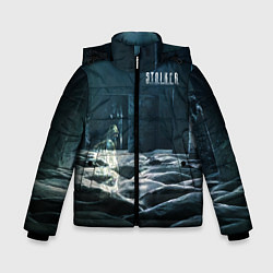 Куртка зимняя для мальчика STALKER Одиночка призрак, цвет: 3D-черный
