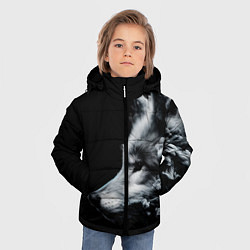 Куртка зимняя для мальчика Дымный волк, цвет: 3D-красный — фото 2