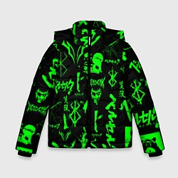 Куртка зимняя для мальчика Berserk neon green, цвет: 3D-красный