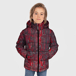 Куртка зимняя для мальчика Красный металл модерн, цвет: 3D-черный — фото 2