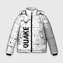 Зимняя куртка для мальчика Quake glitch на светлом фоне по-вертикали