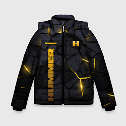 Куртка зимняя для мальчика Hummer - плиты с эффектом свечения, цвет: 3D-черный