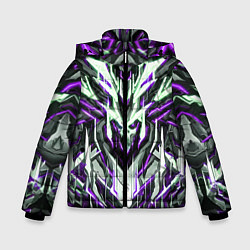 Зимняя куртка для мальчика Неоновый фиолетовый кибер череп