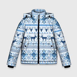 Зимняя куртка для мальчика Blue sweater with reindeer