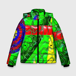Куртка зимняя для мальчика Кожаный рельеф, цвет: 3D-светло-серый