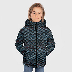 Куртка зимняя для мальчика Dragon scale pattern, цвет: 3D-черный — фото 2