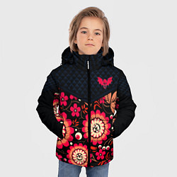 Куртка зимняя для мальчика Хохлома тревожная: мечта параноика, цвет: 3D-красный — фото 2