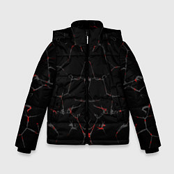 Зимняя куртка для мальчика Черные текстуры и трещины