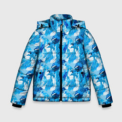 Куртка зимняя для мальчика Всплеск акварели, цвет: 3D-светло-серый