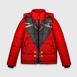 Куртка зимняя для мальчика Алый фрак, цвет: 3D-светло-серый