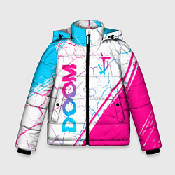 Зимняя куртка для мальчика Doom neon gradient style вертикально
