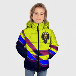 Куртка зимняя для мальчика Российская империя герб, цвет: 3D-красный — фото 2