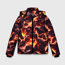 Куртка зимняя для мальчика Бурлящая лава, цвет: 3D-светло-серый