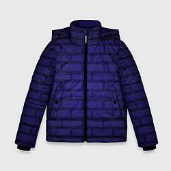 Куртка зимняя для мальчика Фиолетовая кирпичная стена, цвет: 3D-черный