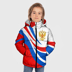Куртка зимняя для мальчика Россия - спортивная униформа, цвет: 3D-черный — фото 2
