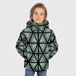 Куртка зимняя для мальчика Глаз в пирамиде как калейдоскоп, цвет: 3D-черный — фото 2